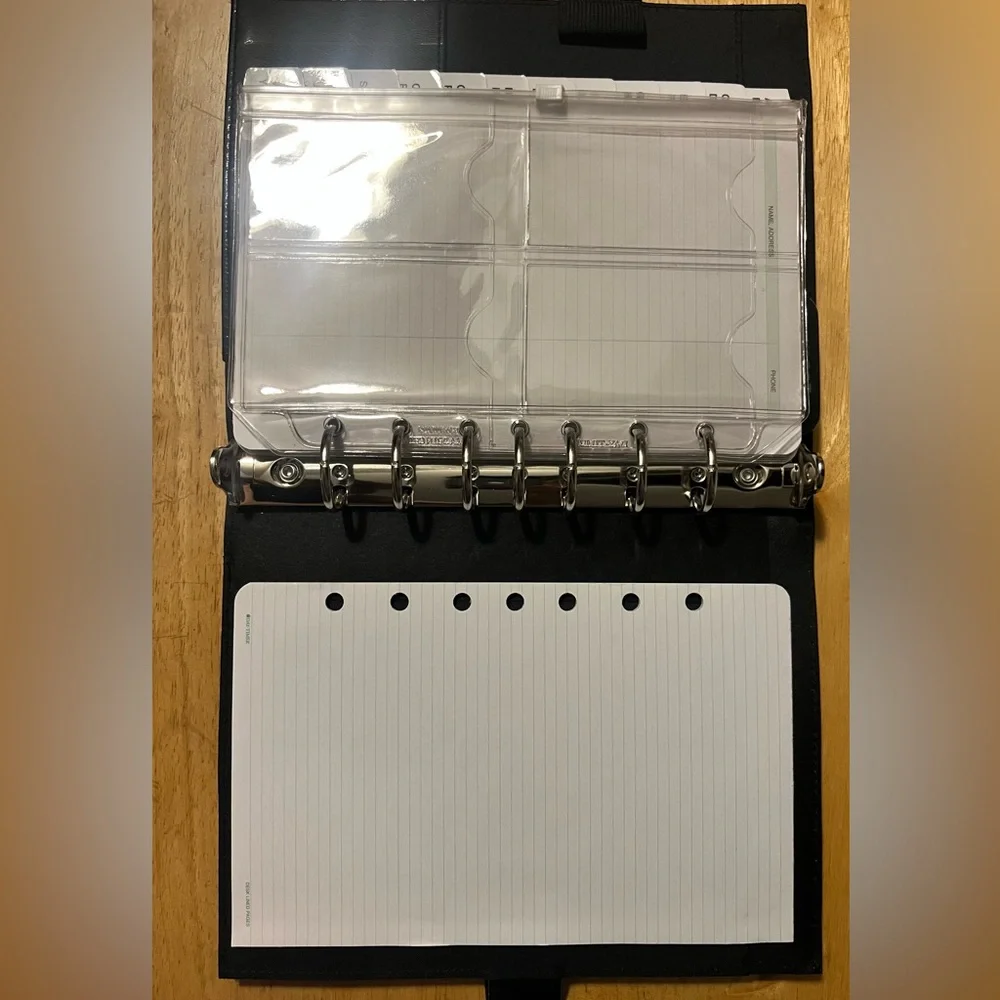 Professional Black Planner with Magnetic Tab
